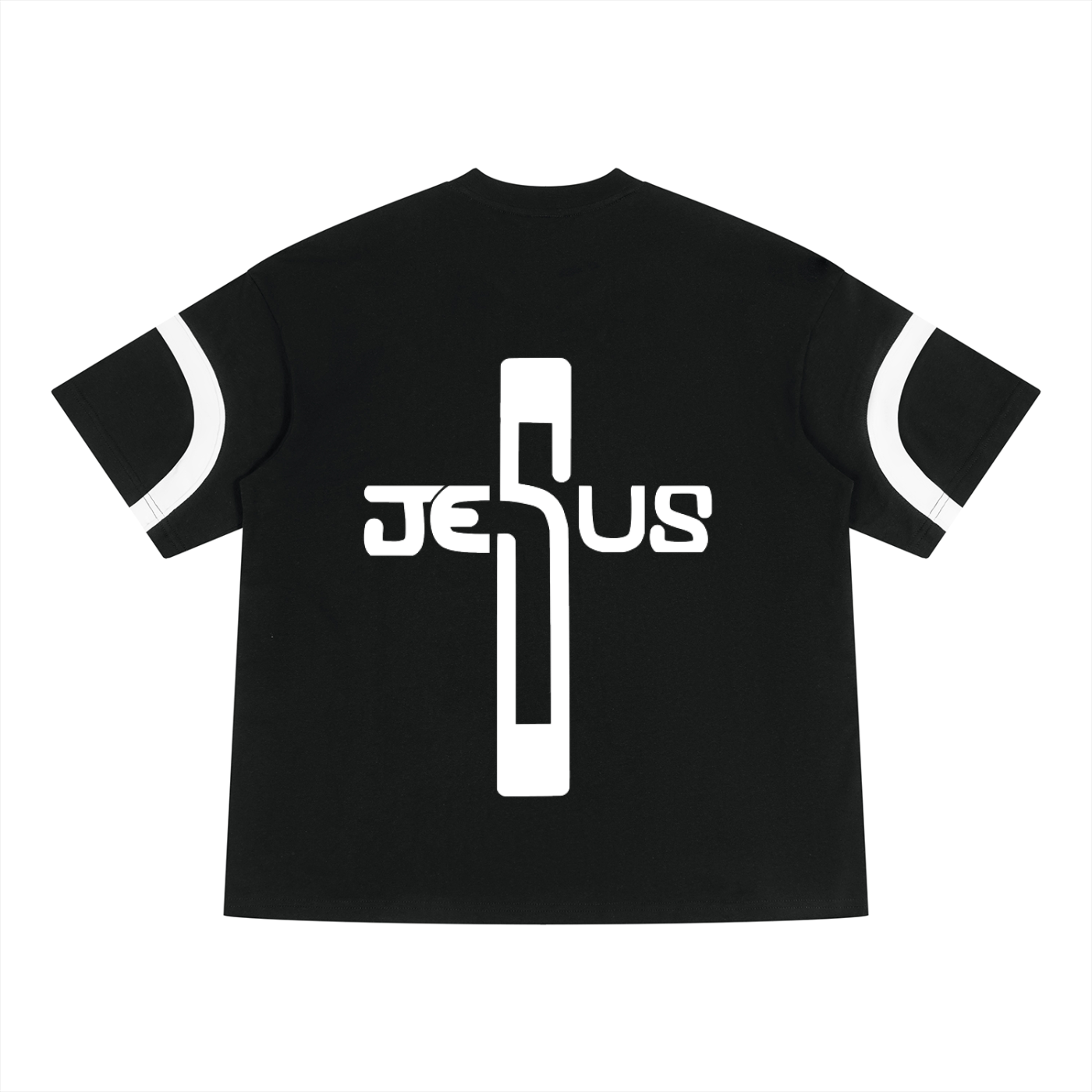 Jesus Unisex Color Block V-Neck T-Shirt
