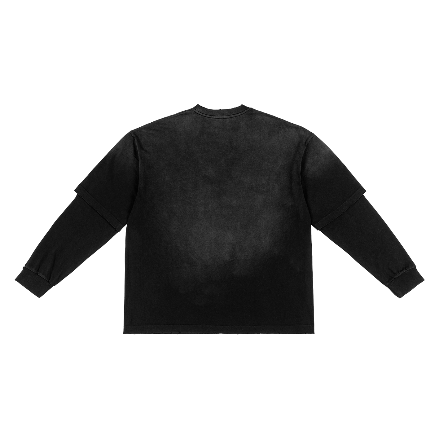Love The Lord Your God Sunfade Hand-Frayed Faux Two-Piece T-Shirt