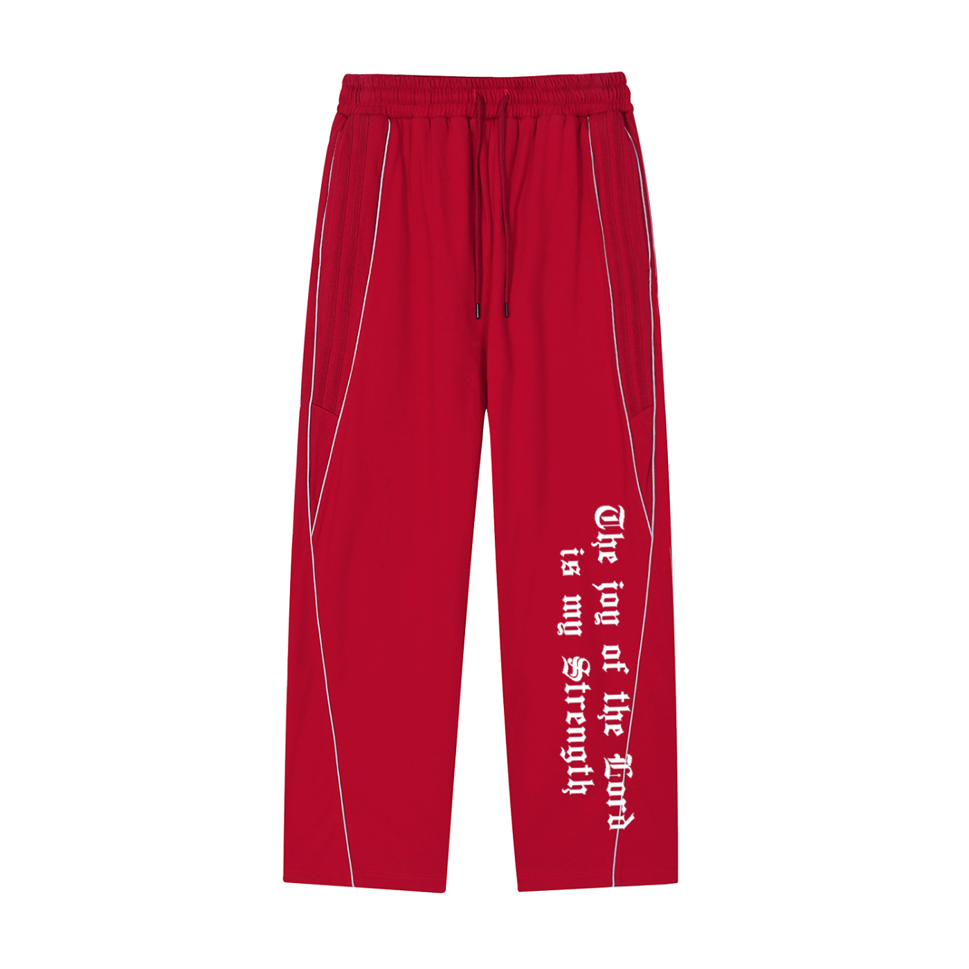 The Joy Of The Lord Reflection Striped Straight-Leg Sweatpants