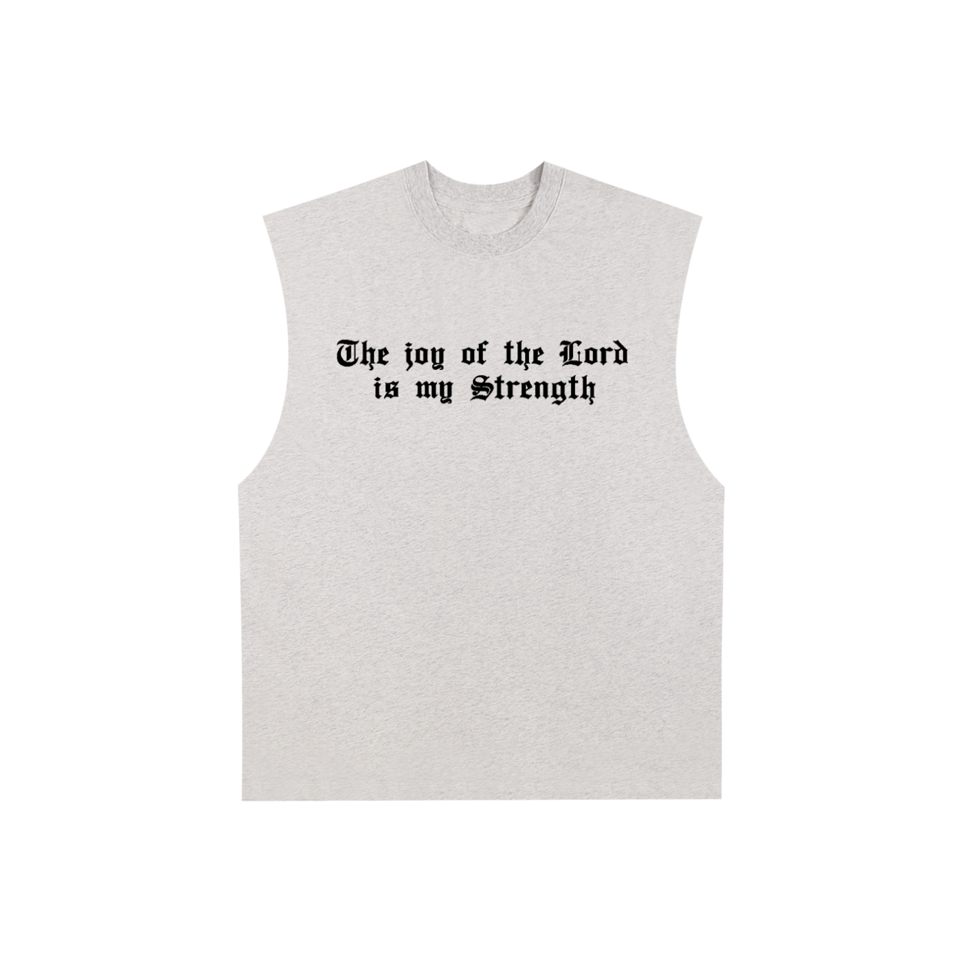 Jesus Raw Edge Cotton Tank Top
