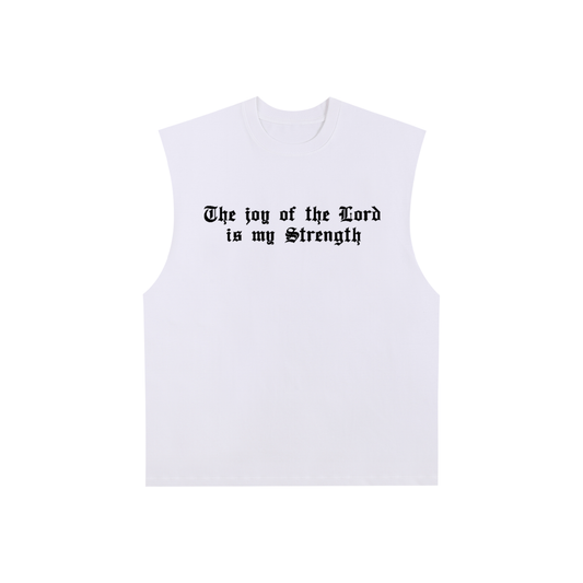 Jesus Raw Edge Cotton Tank Top