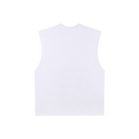 Jesus Raw Edge Cotton Tank Top
