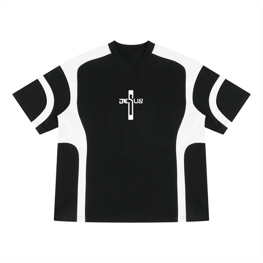 Jesus Unisex Color Block V-Neck T-Shirt