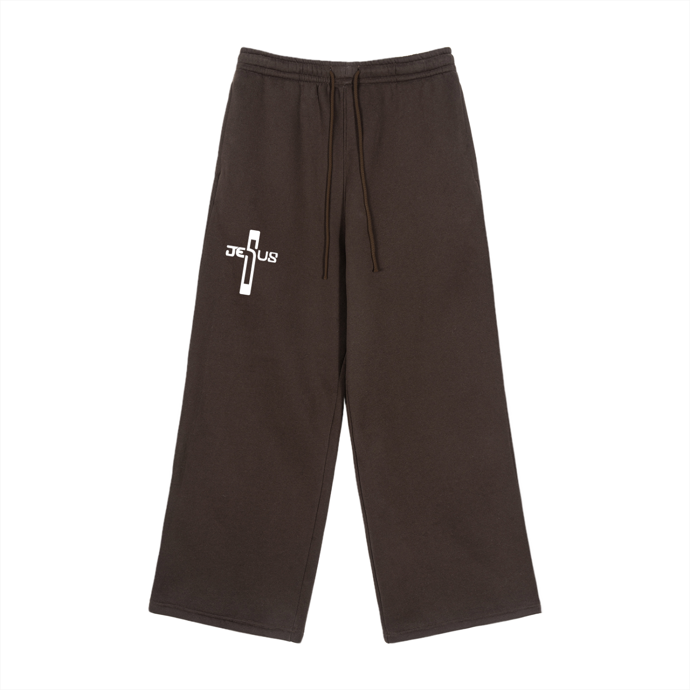 Jesus Fleece Drawstring Straight-Leg Sweatpants
