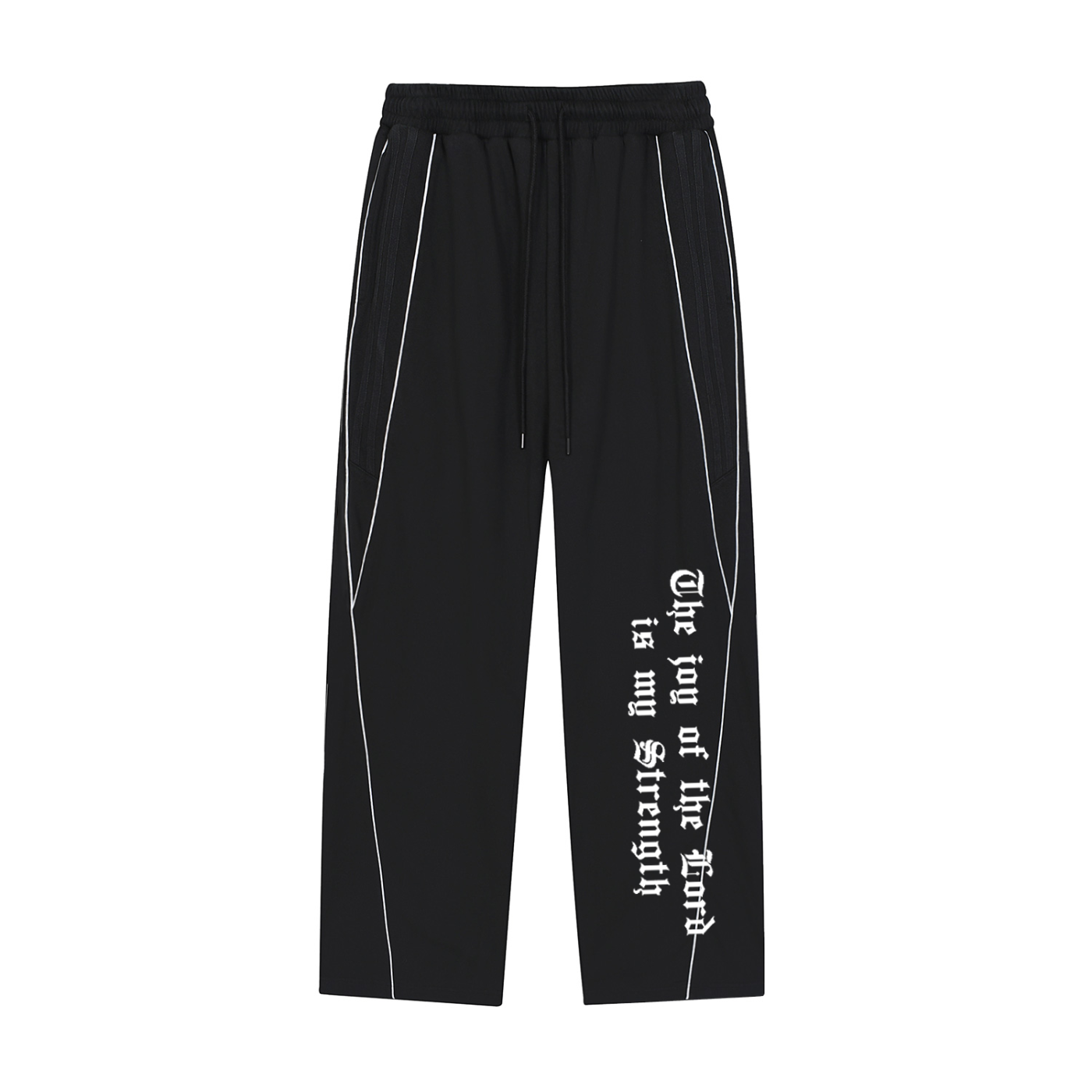 The Joy Of The Lord Reflection Striped Straight-Leg Sweatpants