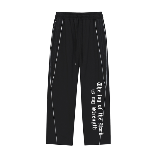 The Joy Of The Lord Reflection Striped Straight-Leg Sweatpants